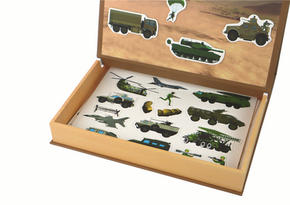 Conjunto de Puzzles Magnéticos Educativos Tema Guerra Terrestre