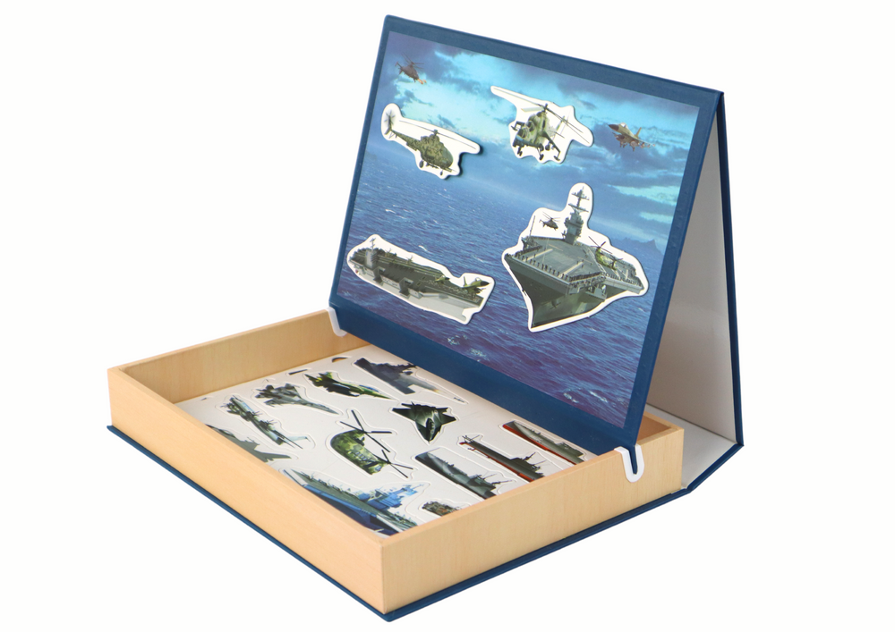 Conjunto de Puzzles Magnéticos Educativos Tema Navio Militar