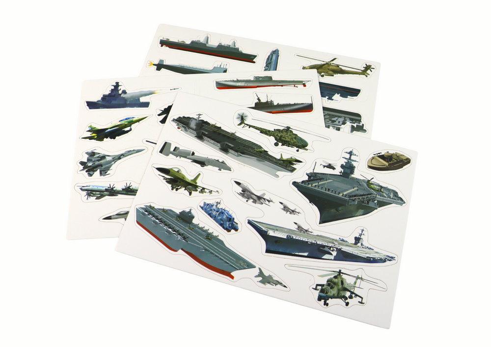 Conjunto de Puzzles Magnéticos Educativos Tema Navio Militar