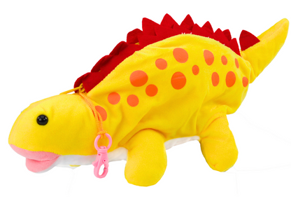 Estojo Peluche Dinossauro Amarelo