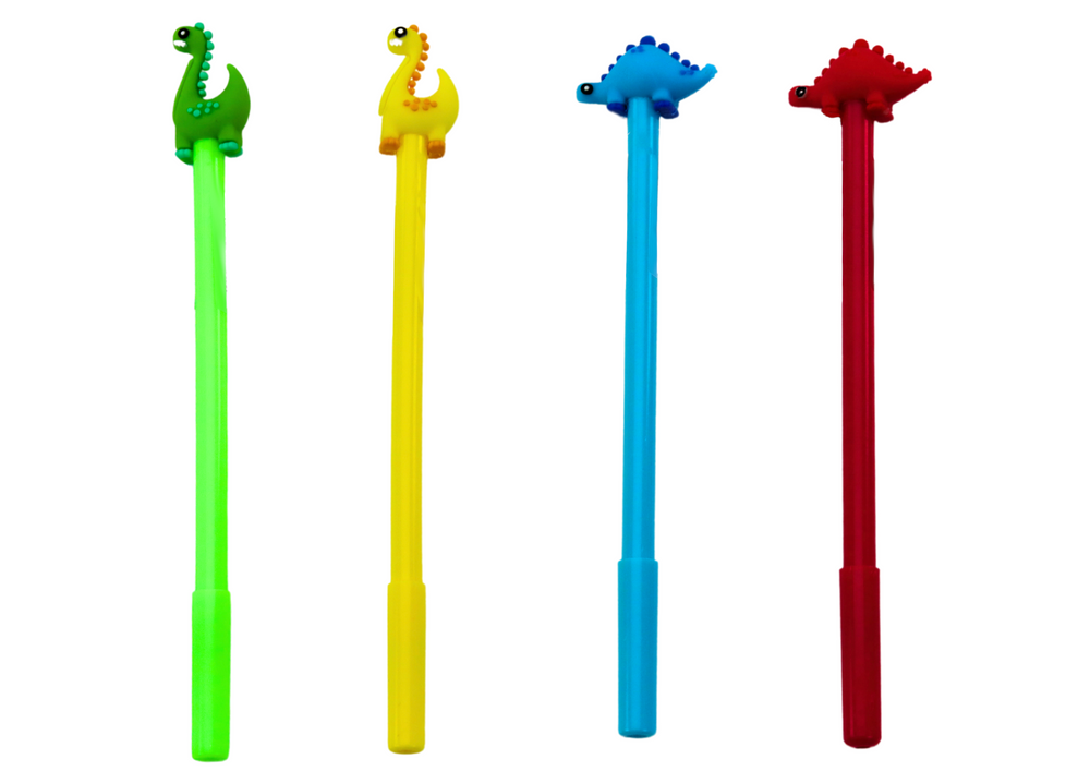 Caneta Dinossauro Tinta Preta Mix Vermelho e Verde 0,5mm (1 unidade, sortido)