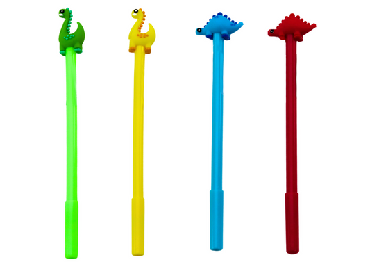 Caneta Dinossauro Tinta Preta Mix Vermelho e Verde 0,5mm (1 unidade, sortido)