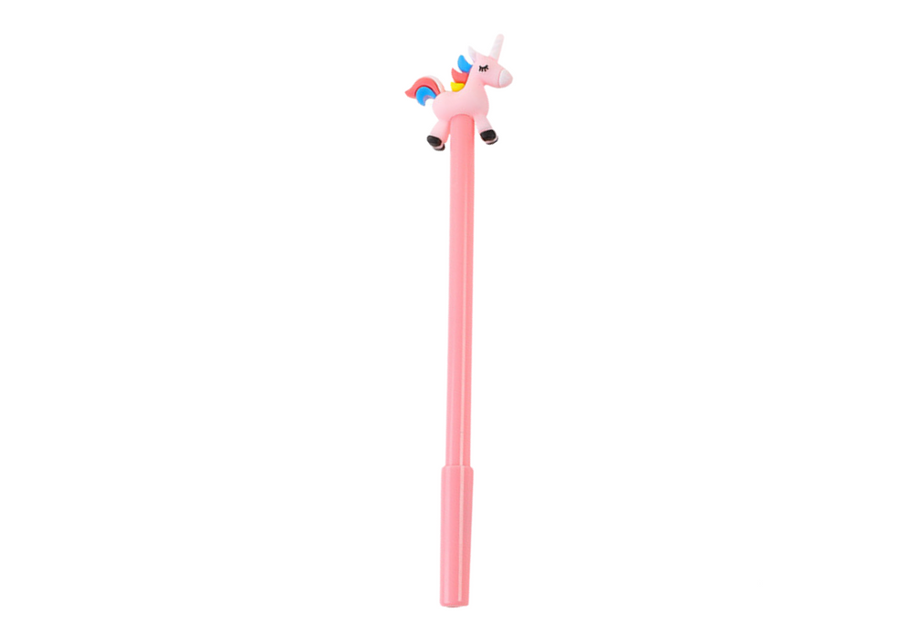 Caneta Esferográfica Unicórnio Tinta Preta Mix Branco e Rosa 0,5mm (1 unidade, sortido)