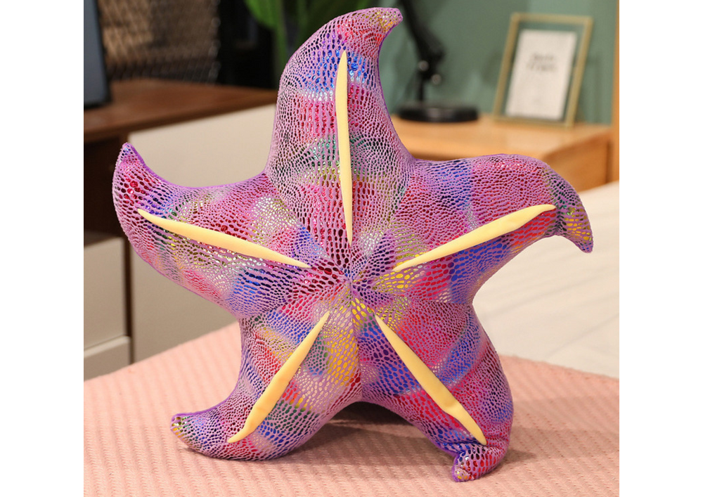 Almofada Peluche Estrela-do-Mar Roxa 20cm