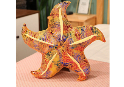 Almofada Peluche Estrela-do-Mar Amarela 20cm