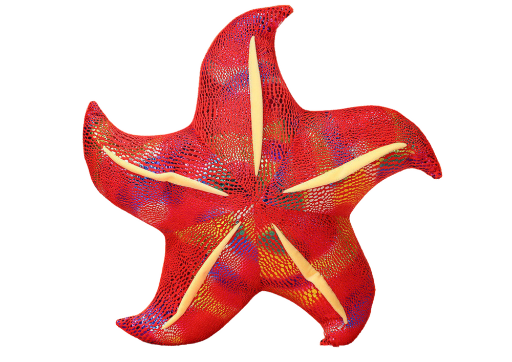 Almofada Peluche Estrela-do-Mar Vermelha 45cm