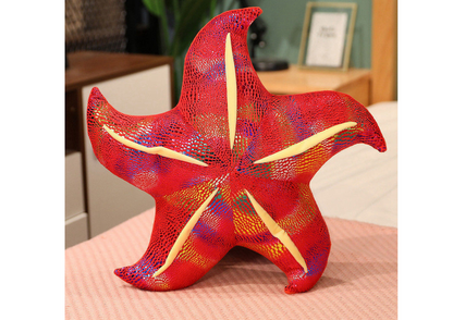 Almofada Peluche Estrela-do-Mar Vermelha 45cm