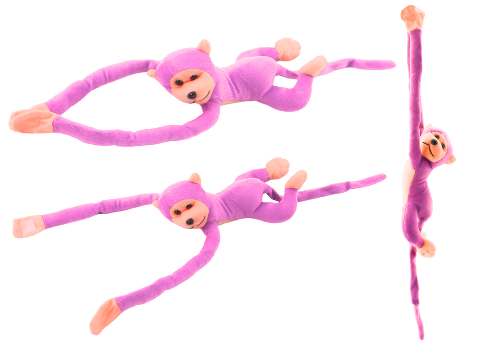 Macaco Peluche com Som Rosa 60cm