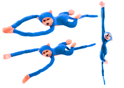 Macaco Peluche com Som Azul 80cm