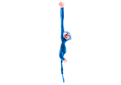 Macaco Peluche com Som Azul 80cm