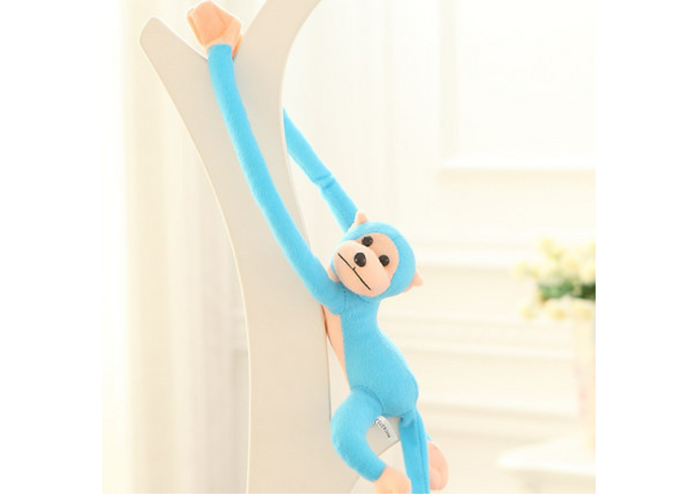 Macaco Peluche com Som Azul 80cm