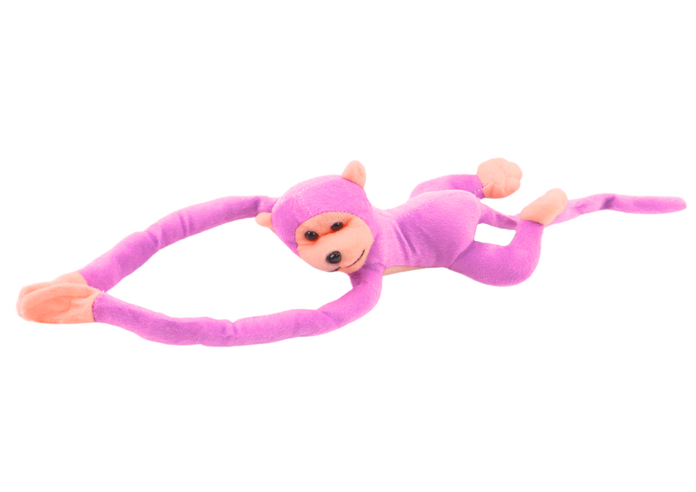 Macaco Peluche com Som Rosa 80cm