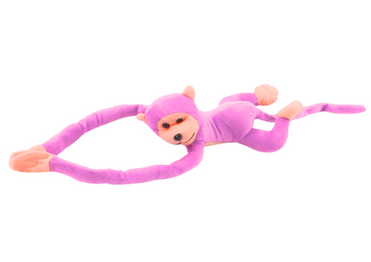 Macaco Peluche com Som Rosa 80cm