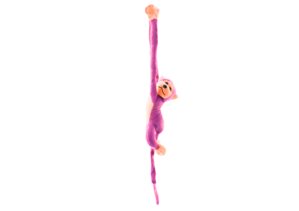 Macaco Peluche com Som Rosa 80cm