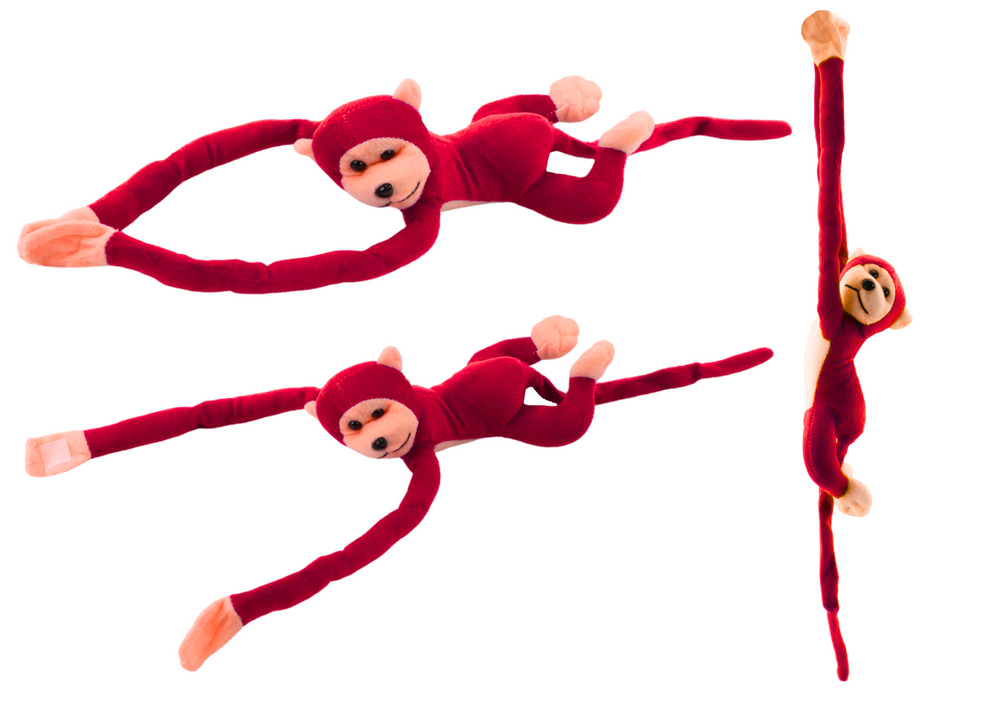 Macaco Peluche com Som Vermelho 80cm