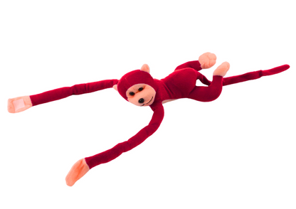 Macaco Peluche com Som Vermelho 80cm