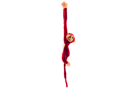 Macaco Peluche com Som Vermelho 80cm