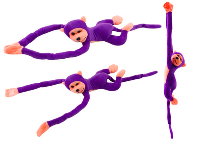 Macaco Peluche com Som Roxo 80cm