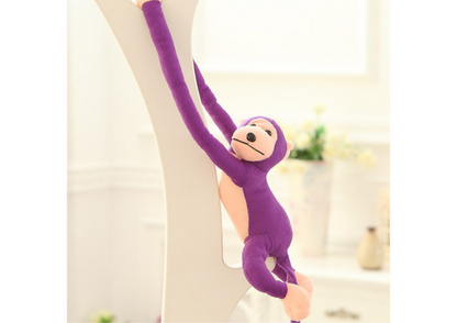 Macaco Peluche com Som Roxo 80cm