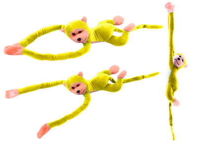 Macaco Peluche com Som Amarelo 80cm
