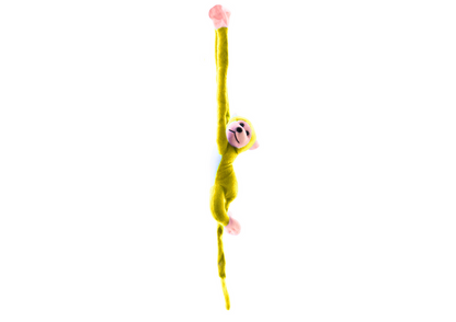 Macaco Peluche com Som Amarelo 80cm