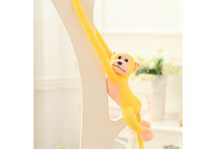 Macaco Peluche com Som Amarelo 80cm