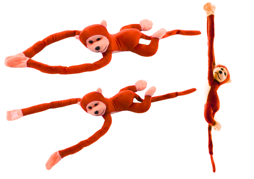 Macaco Peluche com Som Laranja 80cm