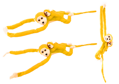 Macaco Peluche com Bebé Amarelo 70cm