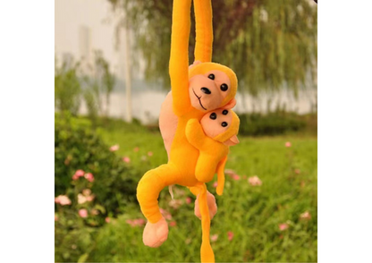 Macaco Peluche com Bebé Amarelo 70cm