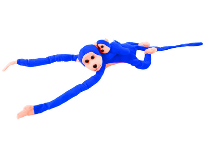 Macaco Peluche com Bebé Azul 90cm