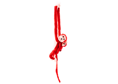 Macaco Peluche com Bebé Vermelho 90cm
