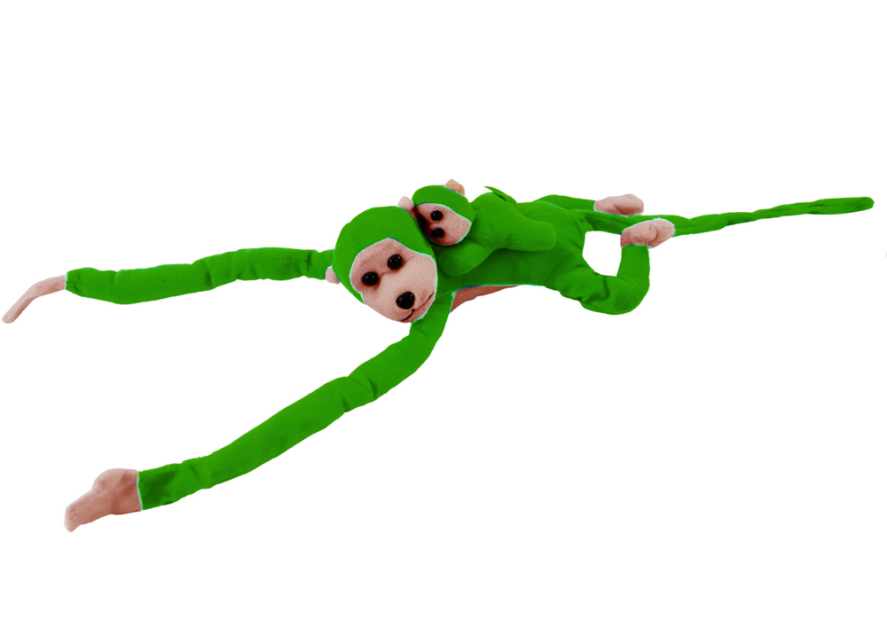 Macaco Peluche com Bebé Verde 90cm