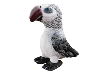 Papagaio Peluche Cinzento 20cm