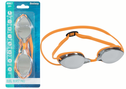 Óculos de Natação Espelhados Bestway Elite Blast Pro Laranja Adulto