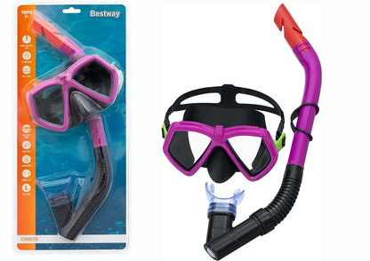 Conjunto de Mergulho Máscara com Tubo Rosa Bestway 24070