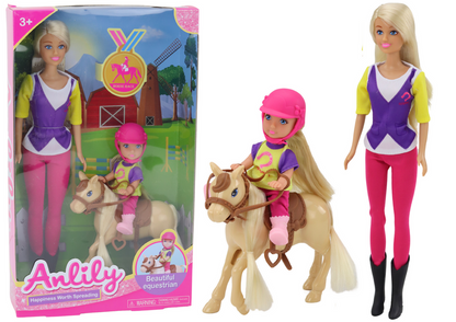 Conjunto Boneca Anlily com Criança e Pónei Quinta Equestre