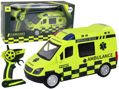Ambulância Telecomandada Amarela com Luzes