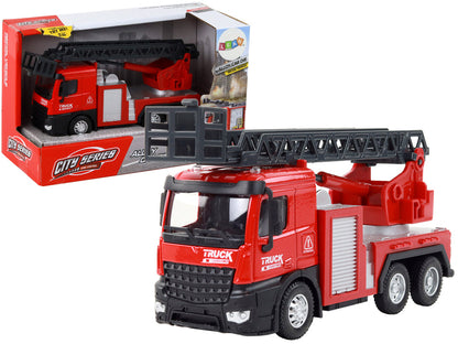 Camião de Bombeiros Vermelho com Escada Extensível