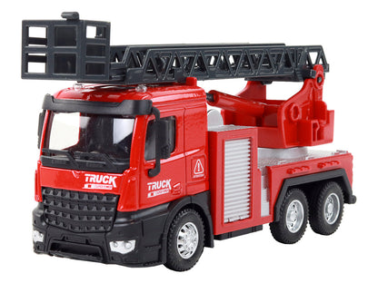 Camião de Bombeiros Vermelho com Escada Extensível