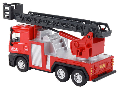 Camião de Bombeiros Vermelho com Escada Extensível