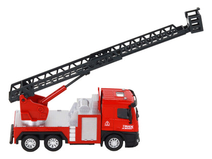 Camião de Bombeiros Vermelho com Escada Extensível