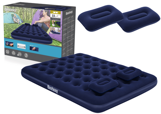 Colchão Insuflável Bestway com 2 Almofadas 203 x 152 x 22 cm