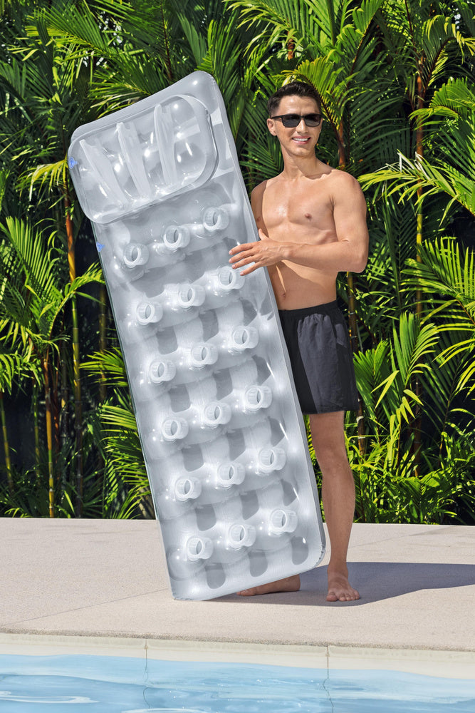 Colchão de Água Insuflável Cinzento 188x71cm Bestway