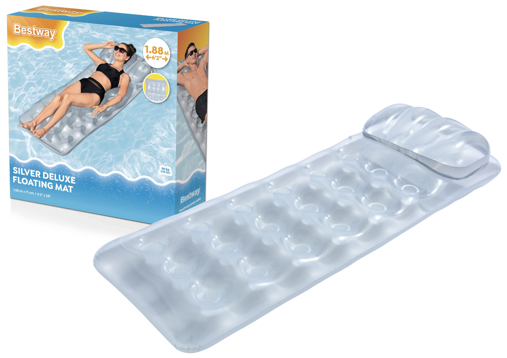 Colchão de Água Insuflável Cinzento 188x71cm Bestway