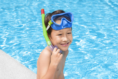 Máscara de Mergulho Verde e Azul com Snorkel Bestway 24036