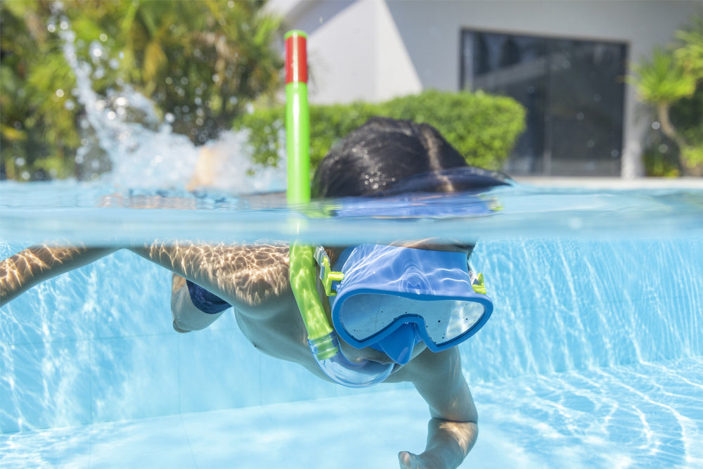 Máscara de Mergulho Verde e Azul com Snorkel Bestway 24036