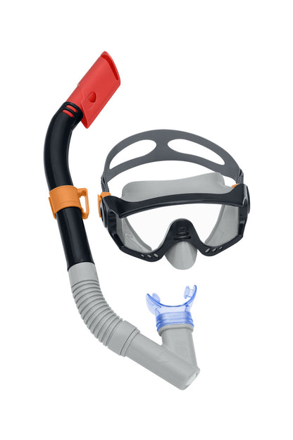 Conjunto de Mergulho Máscara Snorkel e Barbatanas Preto Bestway 25020