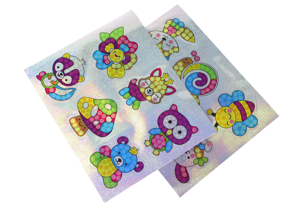 Conjunto DIY de Autocolantes Diamante Animais Coloridos