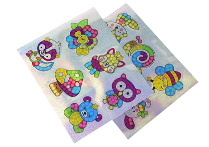 Conjunto DIY de Autocolantes Diamante Animais Coloridos