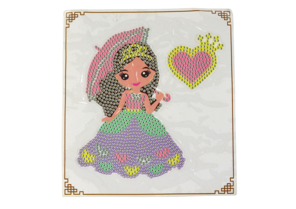 Conjunto DIY de Missangas com Porta-chaves Princesa de Bolso